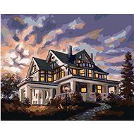 Zuty - Painting by Numbers - White House After Dark (D. Rusty Rust), 80X100 Cm, Canvas+Frame - Painting by Numbers