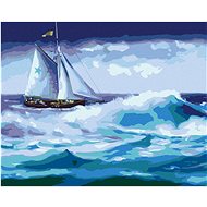 Zuty - Painting by Numbers - Sailing Ship at Sea (D. Rusty Rust), 80X100 Cm, Canvas+Frame - Painting by Numbers