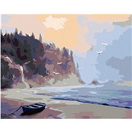 Zuty - Painting By Numbers - Abandoned Boat On The Beach After Dusk (D. Rusty Rust), 80X100 Cm, Canv - Painting by Numbers