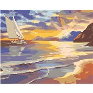 Zuty - Painting by Numbers - Sailing Ship Coming to the Coast (D. Rusty Rust), 80X100 Cm, Canvas - Painting by Numbers
