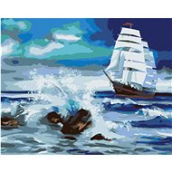 Zuty - Painting by Numbers - Sailing Ship Sailing on the Reef (D. Rusty Rust), 80X100 Cm, Canvas+Fra - Painting by Numbers