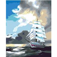 Zuty - Painting by Numbers - Ship in a Storm (D. Rusty Rust), 40X50 Cm, Canvas+Frame - Painting by Numbers