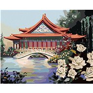 Zuty - Painting by Numbers - Chinese Rose at the House (D. Rusty Rust), 40X50 Cm, Canvas+Frame - Painting by Numbers