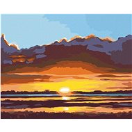 Zuty - Painting by Numbers - Setting Sun by Water (D. Rusty Rust), 40X50 Cm, Canvas+Frame - Painting by Numbers