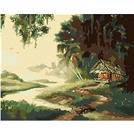 Zuty - Painting by Numbers - Cottage in the Wilderness 2 (D. Rusty Rust), 40X50 Cm, Canvas+Frame - Painting by Numbers