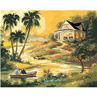 Zuty - Painting by Numbers - Couple on a Boat (D. Rusty Rust), 40X50 Cm, Canvas+Frame - Painting by Numbers