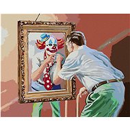 Zuty - Painting By Numbers - Clown In The Mirror (D. Rusty Rust), 40X50 Cm, Canvas+Frame - Painting by Numbers