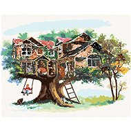 Zuty - Painting by Numbers - Animal Tree House (D. Rusty Rust), 40X50 Cm, Canvas+Frame - Painting by Numbers