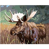 Zuty - Painting by Numbers - Lonely Elk (D. Rusty Rust), 40X50 Cm, Canvas+Frame - Painting by Numbers