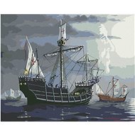 Zuty - Painting by Numbers - Ships Sailing at Sea (D. Rusty Rust), 40X50 Cm, Canvas+Frame - Painting by Numbers