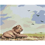 Zuty - Painting by Numbers - Lonely Lion (D. Rusty Rust), 40X50 Cm, Canvas+Frame - Painting by Numbers