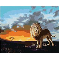 Zuty - Painting by Numbers - Lion at Sunset (D. Rusty Rust), 40X50 Cm, Canvas+Frame - Painting by Numbers