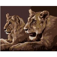 Zuty - Painting by Numbers - Young Lions (D. Rusty Rust), 40X50 Cm, Canvas+Frame - Painting by Numbers