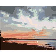 Zuty - Painting by Numbers - Twilight Over Water 2 (D. Rusty Rust), 40X50 Cm, Canvas+Frame - Painting by Numbers