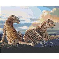 Zuty - Painting by Numbers - Reclining Leopard (D. Rusty Rust), 40X50 Cm, Canvas+Frame - Painting by Numbers