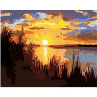 Zuty - Painting by Numbers - Sunset at the Lake (D. Rusty Rust), 40X50 Cm, Canvas+Frame - Painting by Numbers