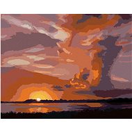 Zuty - Painting by Numbers - Sunset Over Water (D. Rusty Rust), 40X50 Cm, Canvas+Frame - Painting by Numbers