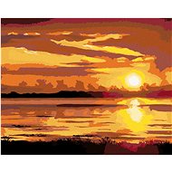 Zuty - Painting by Numbers - Sunset Over the River (D. Rusty Rust), 40X50 Cm, Canvas+Frame - Painting by Numbers