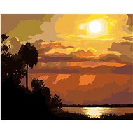 Zuty - Painting by Numbers - Dusk Over Water (D. Rusty Rust), 40X50 Cm, Canvas+Frame - Painting by Numbers