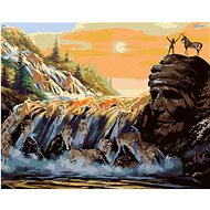 Zuty - Painting by Numbers - Wolf Raft (D. Rusty Rust), 40X50 Cm, Canvas+Frame - Painting by Numbers