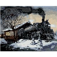 Zuty - Painting by Numbers - Train In Winter (D. Rusty Rust), 40X50 Cm, Canvas+Frame - Painting by Numbers