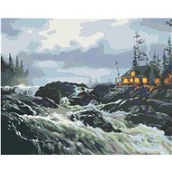 Zuty - Painting By Numbers - Cottage At The Splash (D. Rusty Rust), 40X50 Cm, Canvas+Frame - Painting by Numbers