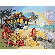 Zuty - Painting by Numbers - Sea Fairy on the Beach (D. Rusty Rust), 40X50 Cm, Canvas+Frame - Painting by Numbers