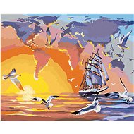 Zuty - Painting by Numbers - Seagulls And Worlds (D. Rusty Rust), 40X50 Cm, Canvas+Frame - Painting by Numbers