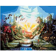 Zuty - Painting by Numbers - Landscape at Thanksgiving (D. Rusty Rust), 40X50 Cm, Canvas+Frame - Painting by Numbers