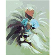 Zuty - Painting by Numbers - Mother and Child - The Illusion of a Lion (D. Rusty Rust), 40X50 Cm, Ca - Painting by Numbers