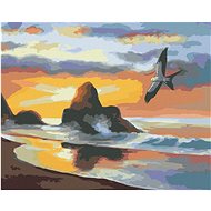 Zuty - Painting by Numbers - Swallowtail Over the Sea (D. Rusty Rust), 40X50 Cm, Canvas+Frame - Painting by Numbers
