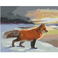 Zuty - Painting by Numbers - Fox in Winter (D. Rusty Rust), 40X50 Cm, Canvas+Frame - Painting by Numbers