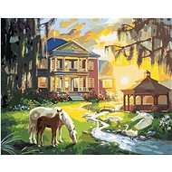 Zuty - Painting By Numbers - Horse With Foal At Home (D. Rusty Rust), 40X50 Cm, Canvas+Frame - Painting by Numbers