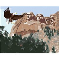 Zuty - Painting By Numbers - Eagle At Mount Rushmore (D. Rusty Rust), 40X50 Cm, Canvas+Frame - Painting by Numbers