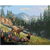 Zuty - Painting by Numbers - Moose on the Palouku (D. Rusty Rust), 40X50 Cm, Canvas+Frame - Painting by Numbers