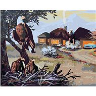 Zuty - Painting by Numbers - Eagle's Nest at the House (D. Rusty Rust), 40X50 Cm, Canvas+Frame - Painting by Numbers