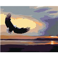 Zuty - Painting By Numbers - Eagle Over Water At Dusk (D. Rusty Rust), 40X50 Cm, Canvas+Frame - Painting by Numbers