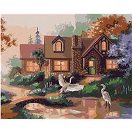 Zuty - Painting by Numbers - Heron in the Stream (D. Rusty Rust), 80X100 Cm, Canvas+Frame - Painting by Numbers