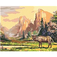 Zuty - Painting by Numbers - Moose in Spring (D. Rusty Rust), 40X50 Cm, Canvas+Frame - Painting by Numbers