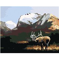 Zuty - Painting By Numbers - Moose In The Mountains (D. Rusty Rust), 40X50 Cm, Canvas+Frame - Painting by Numbers