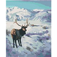 Zuty - Painting By Numbers - Moose In Winter (D. Rusty Rust), 40X50 Cm, Canvas+Frame - Painting by Numbers