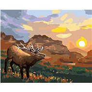 Zuty - Painting by Numbers - Moose at Sunset (D. Rusty Rust), 40X50 Cm, Canvas+Frame - Painting by Numbers