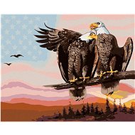 Zuty - Painting by Numbers - Two Eagles (D. Rusty Rust), 40X50 Cm, Canvas+Frame - Painting by Numbers