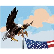 Zuty - Painting By Numbers - Eagle At The Flagpole Flags Of The Usa (D. Rusty Rust), 40X50 Cm, Canva - Painting by Numbers