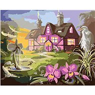 Zuty - Painting by Numbers - Herons at the Pink House (D. Rusty Rust), 40X50 Cm, Canvas+Frame - Painting by Numbers