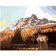 Zuty - Painting by Numbers - Moose at Dawn (D. Rusty Rust), 80X100 Cm, Canvas+Frame - Painting by Numbers