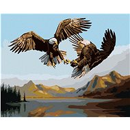 Zuty - Painting By Numbers - Eagle In Combat - Detail (D. Rusty Rust), 40X50 Cm, Canvas+Frame - Painting by Numbers