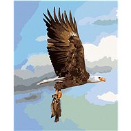 Zuty - Painting by Numbers - Eagle Hunting Fish (D. Rusty Rust), 40X50 Cm, Canvas+Frame - Painting by Numbers