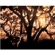 Zuty - Painting by Numbers - Deer at the Tree (D. Rusty Rust), 40X50 Cm, Canvas+Frame - Painting by Numbers