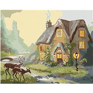 Zuty - Painting By Numbers - Deer And Deer At The Forest House (D. Rusty Rust), 40X50 Cm, Canvas+Fra - Painting by Numbers